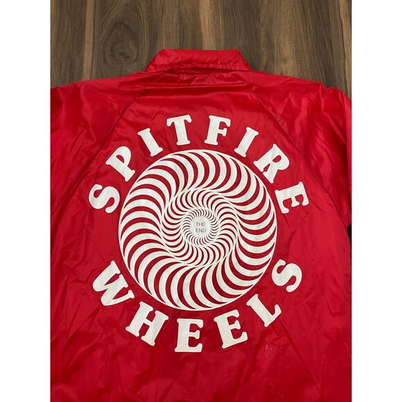 Spitfire Wheels Skateboarding lightweight snap button windbreaker sport jacket S - Picture 3 of 7